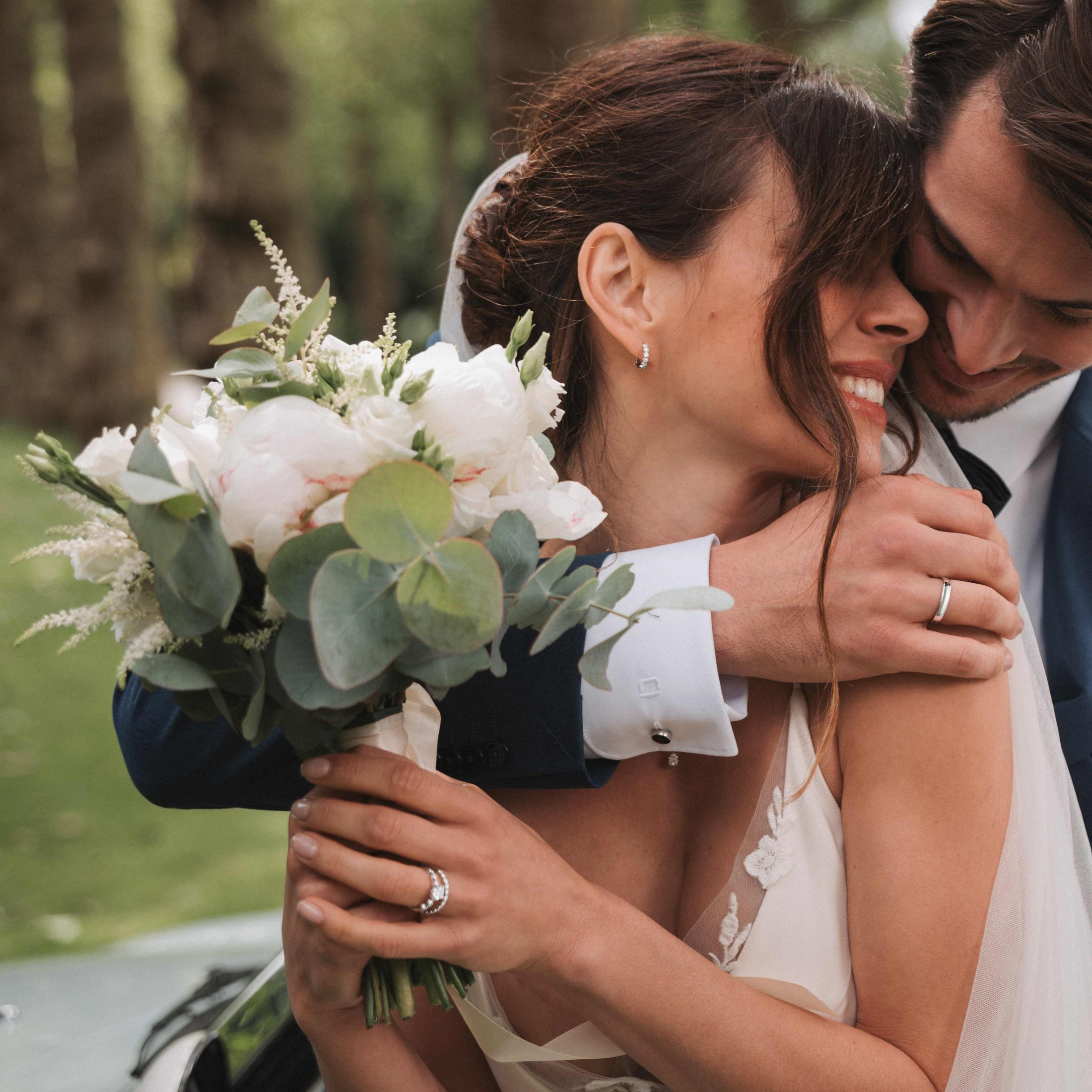 Bague de fiançailles pour femme, solitaire or blanc avec diamant