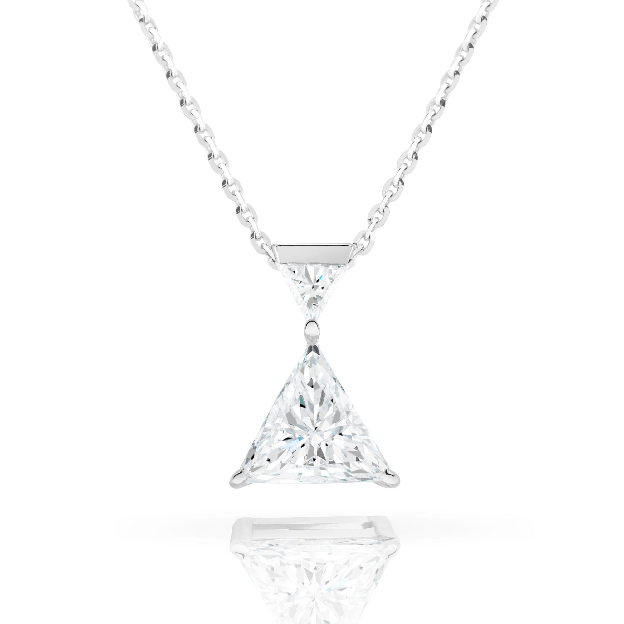 Pièce exceptionnelle Lepage numéro 3, collier avec des diamants triangulaires La Magnifique.