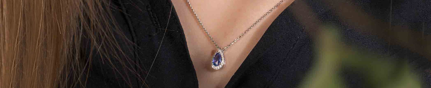 Women's gemstone necklaces