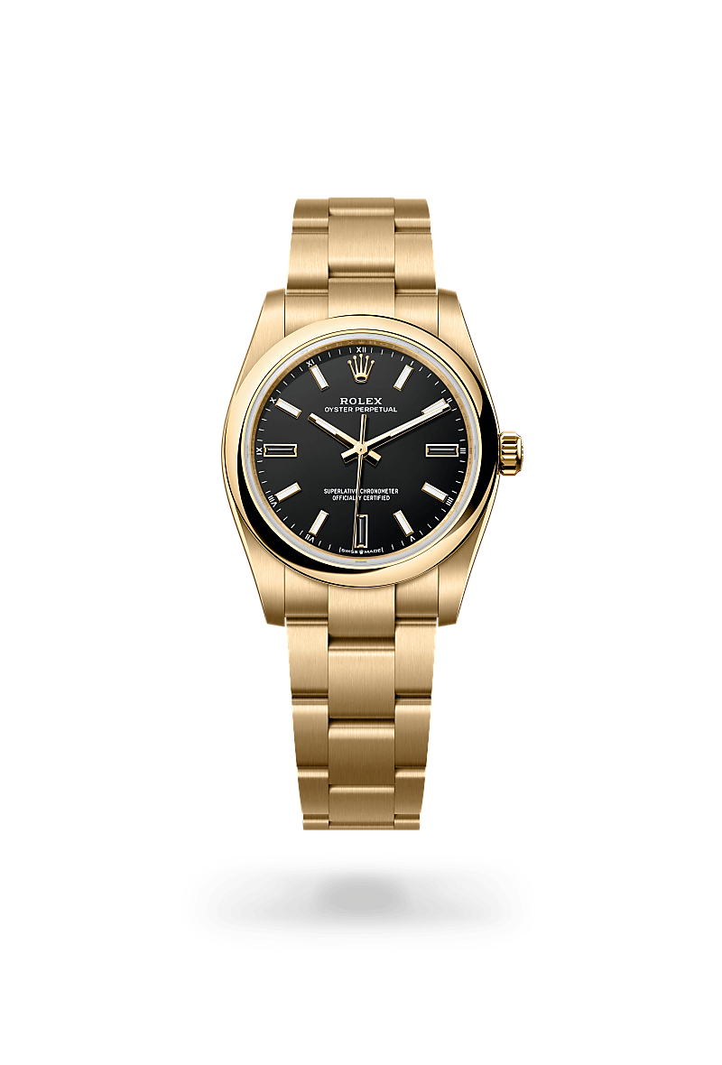 Rolex - Oyster Perpetual 34 - Oyster, 34 mm, or jaune