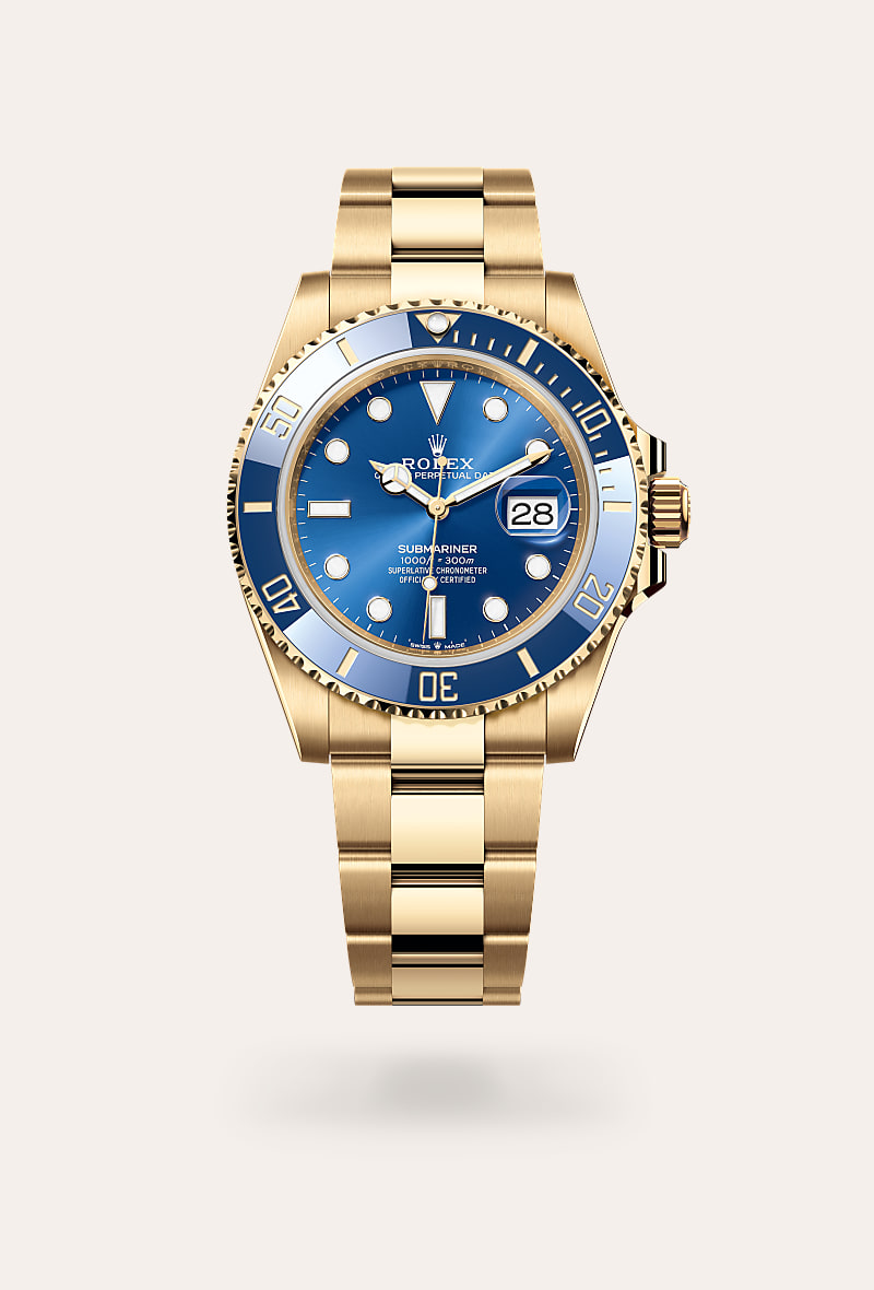 Rolex - Submariner Date - Oyster, 41 mm, or jaune