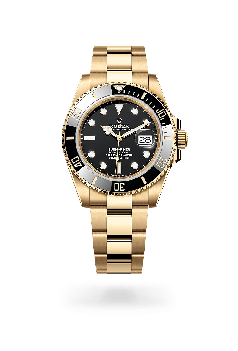 Rolex - Submariner Date - Oyster, 41 mm, or jaune