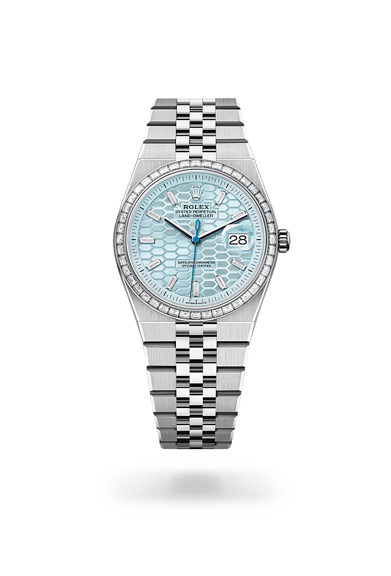 Rolex - Land-Dweller 36 - Oyster, 36 mm, platine et diamants