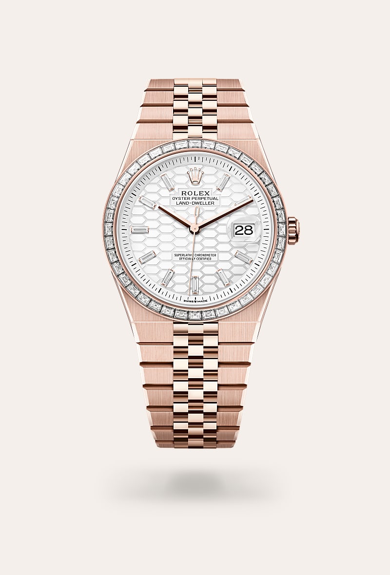 Rolex - Land-Dweller 40 - Oyster, 40 mm, or Everose et diamants