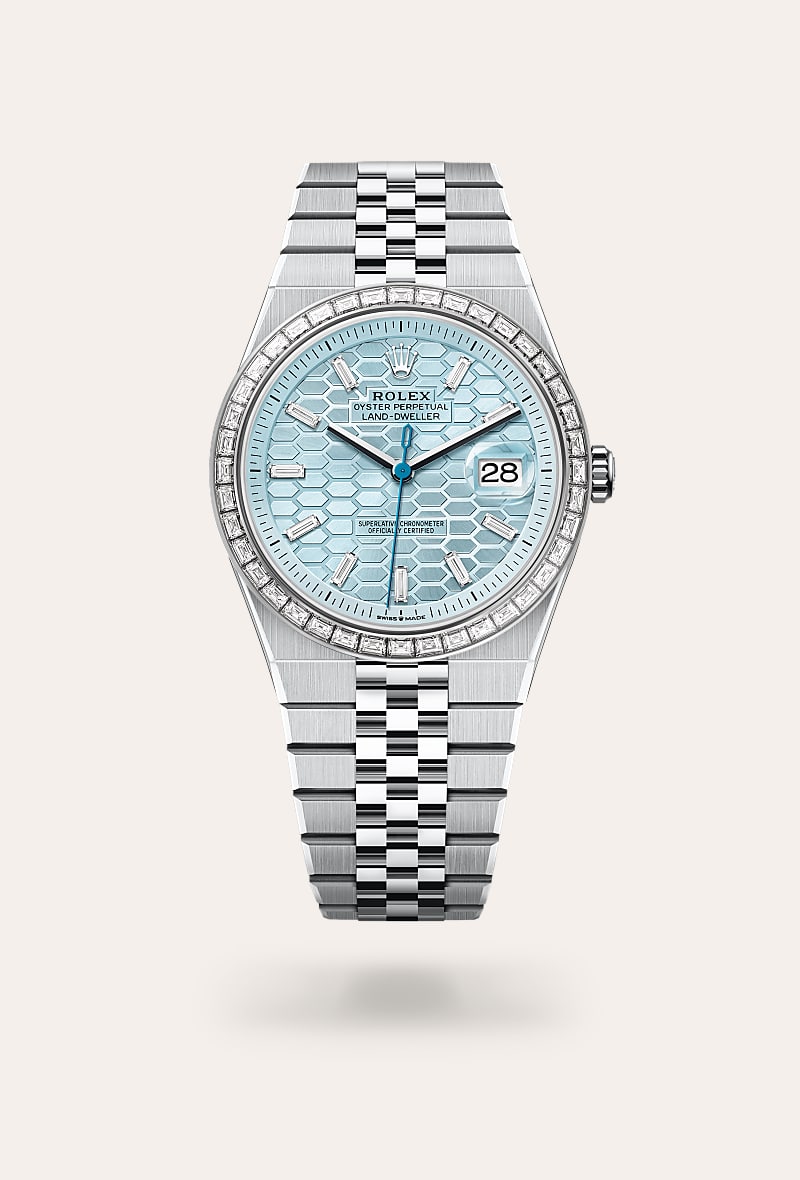 Rolex - Land-Dweller 40 - Oyster, 40 mm, platine et diamants