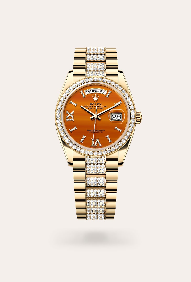 Rolex - Day-Date 36 - Oyster, 36 mm, or jaune et diamants