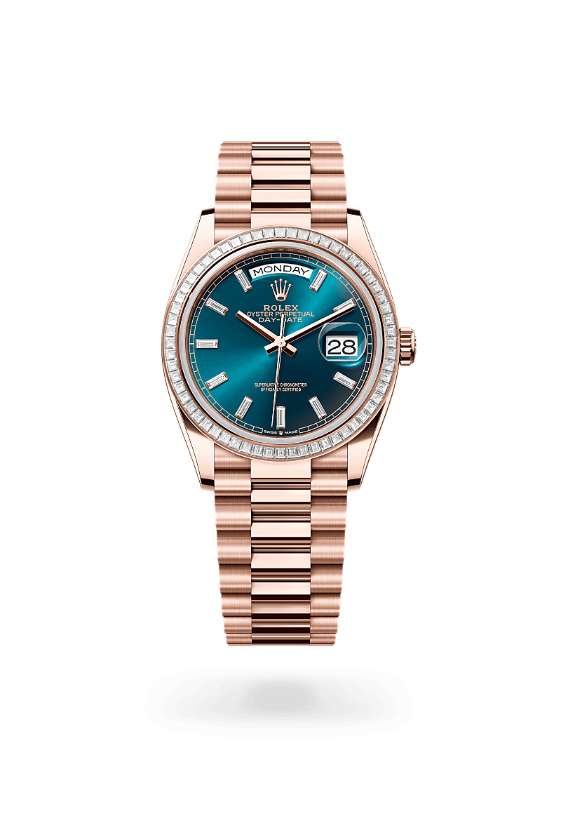 Rolex - Day-Date 36 - Oyster, 36 mm, or Everose et diamants