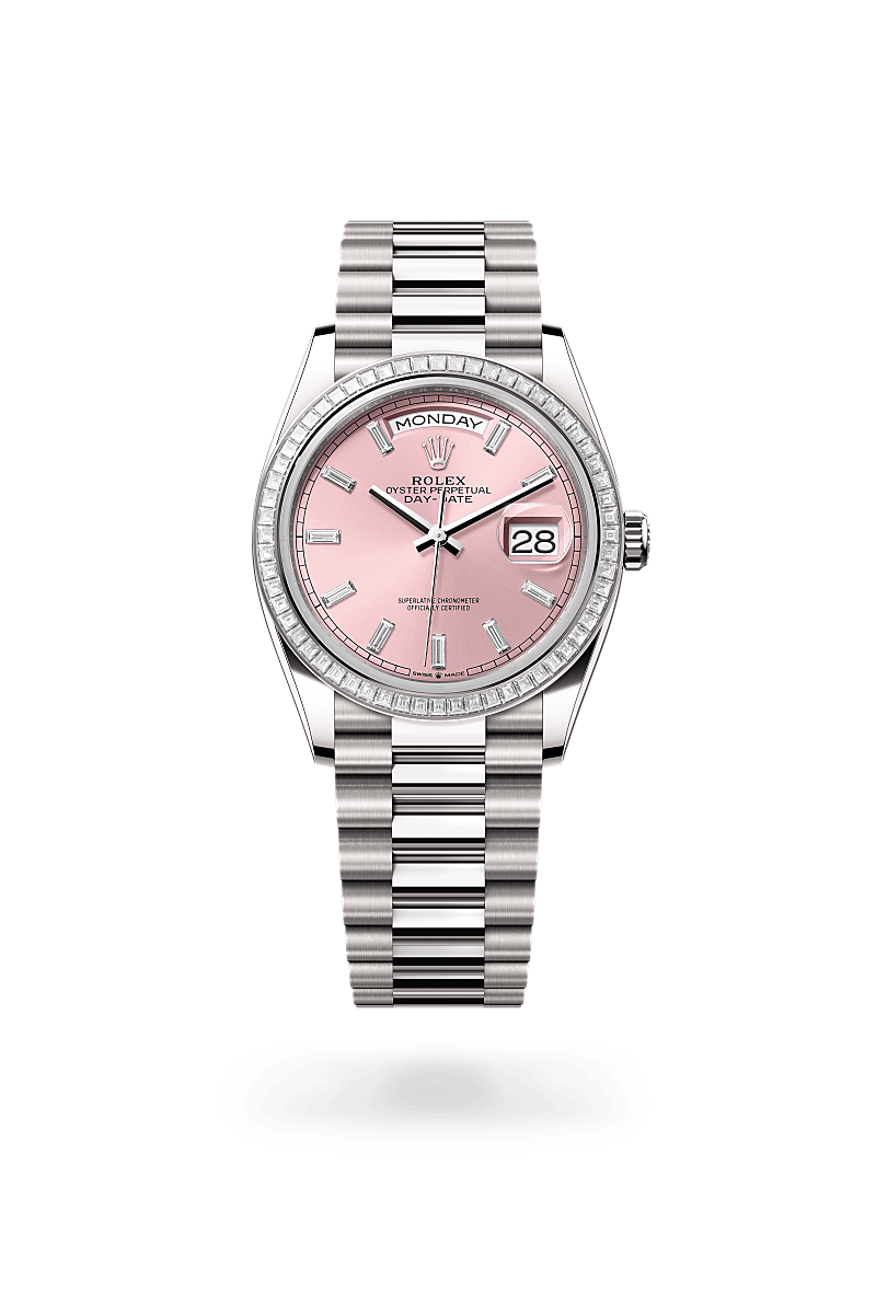 Rolex - Day-Date 36 - Oyster, 36 mm, or gris et diamants