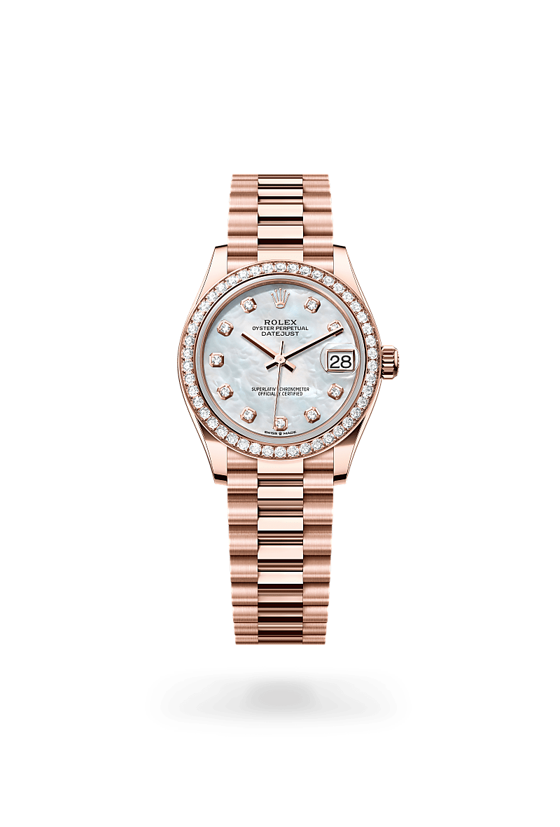 Rolex - Datejust 31 - Oyster, 31 mm, or Everose et diamants