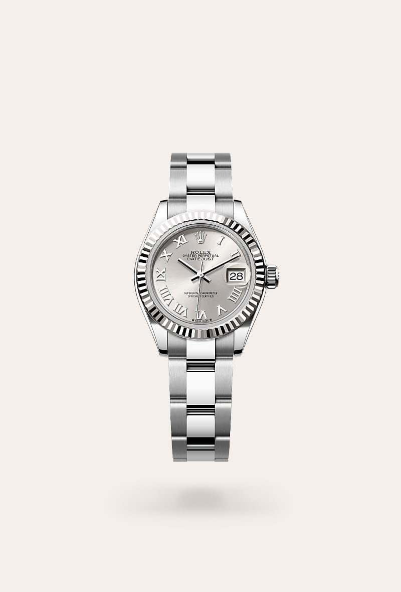Rolex - Lady-Datejust - Oyster, 28 mm, acier Oystersteel et or gris