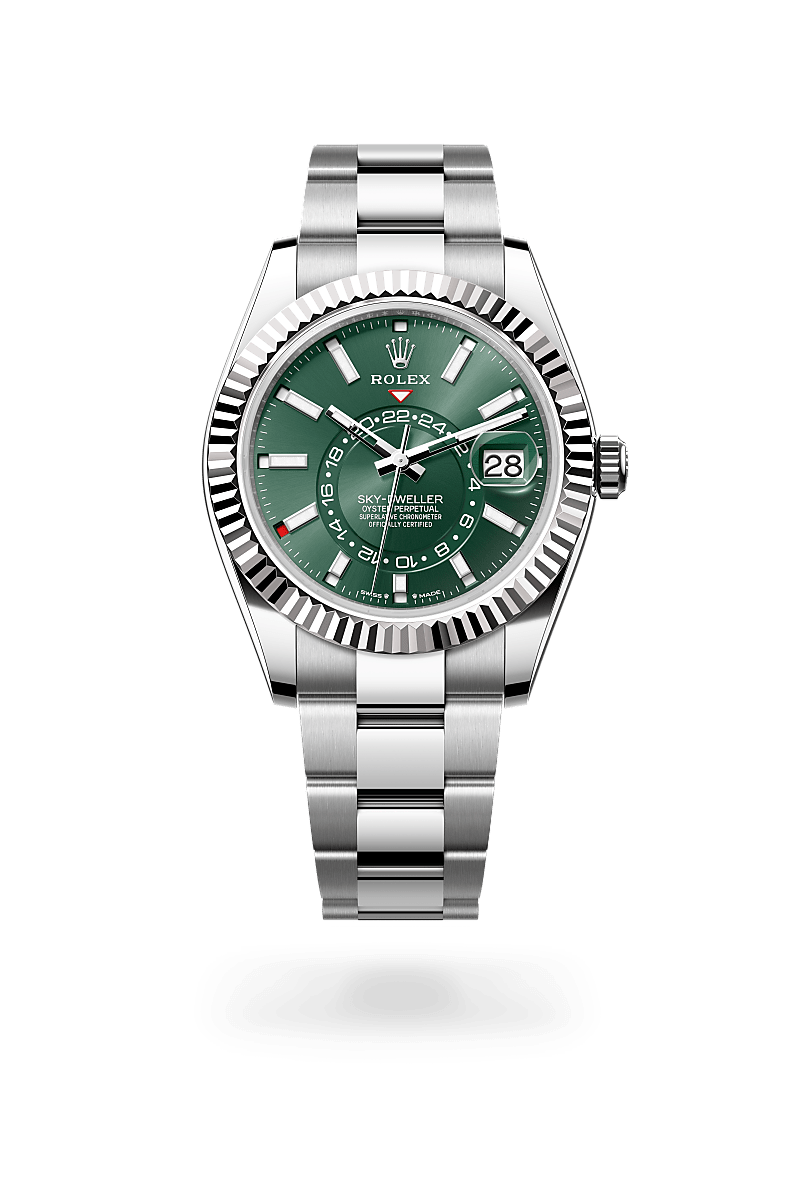Rolex - Sky-Dweller - Oyster, 42 mm, acier Oystersteel et or gris
