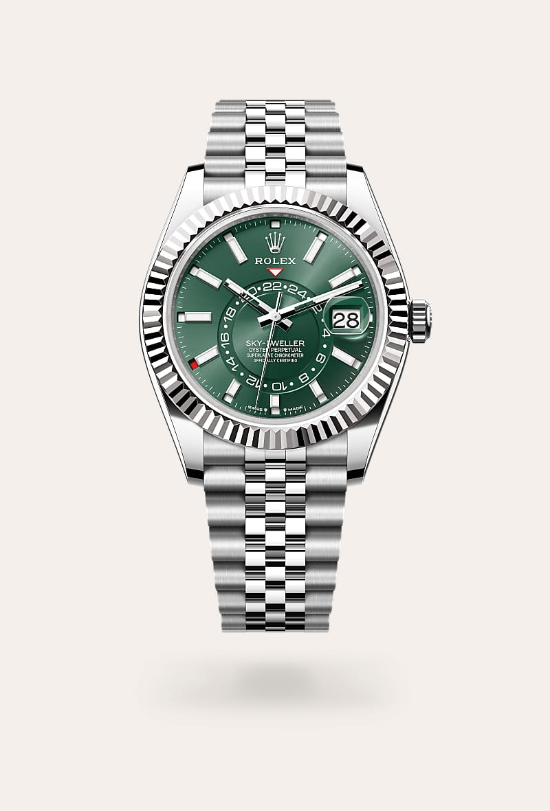 Rolex - Sky-Dweller - Oyster, 42 mm, acier Oystersteel et or gris