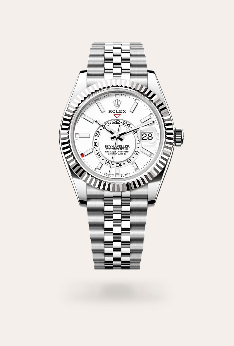 Rolex - Sky-Dweller - Oyster, 42 mm, acier Oystersteel et or gris