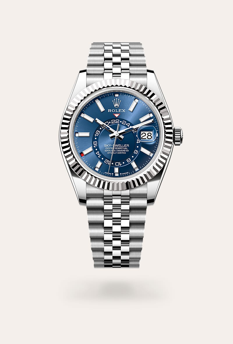 Rolex - Sky-Dweller - Oyster, 42 mm, acier Oystersteel et or gris
