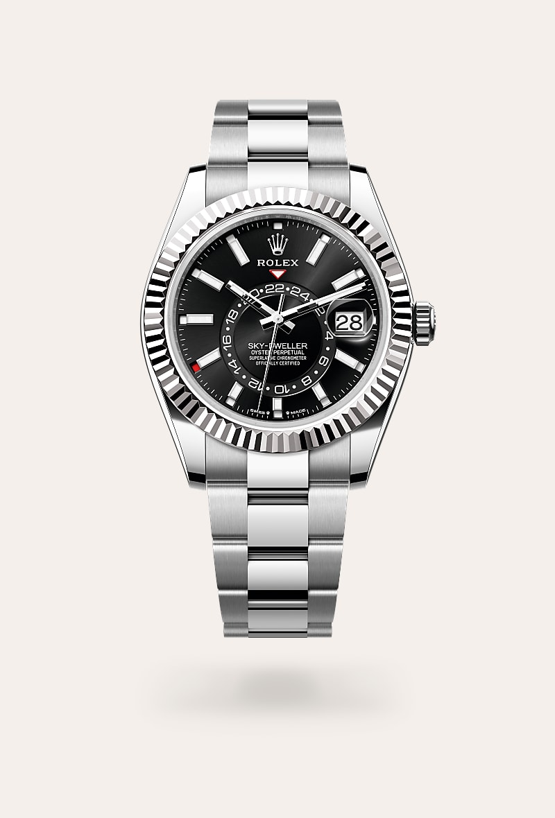 Rolex - Sky-Dweller - Oyster, 42 mm, acier Oystersteel et or gris