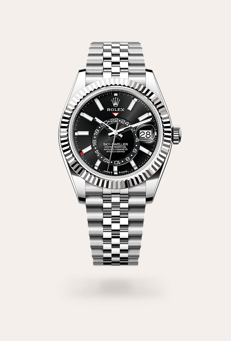 Rolex - Sky-Dweller - Oyster, 42 mm, acier Oystersteel et or gris