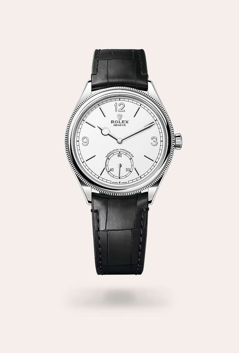 Rolex - 1908 - 39 mm, or gris 18 ct, finition polie